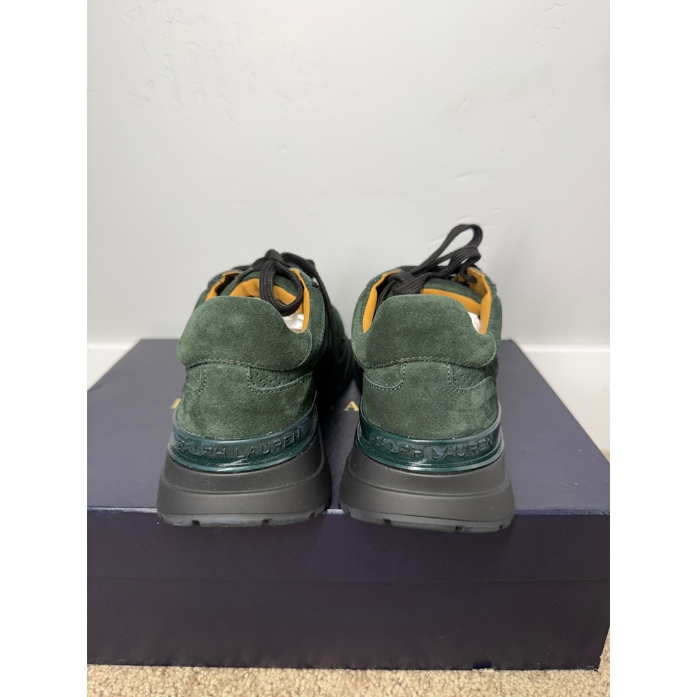 Ralph Lauren Purple Label Ethan II Green Calfskin Suede Sneakers Men 8D UK Italy - Picture 11 of 14